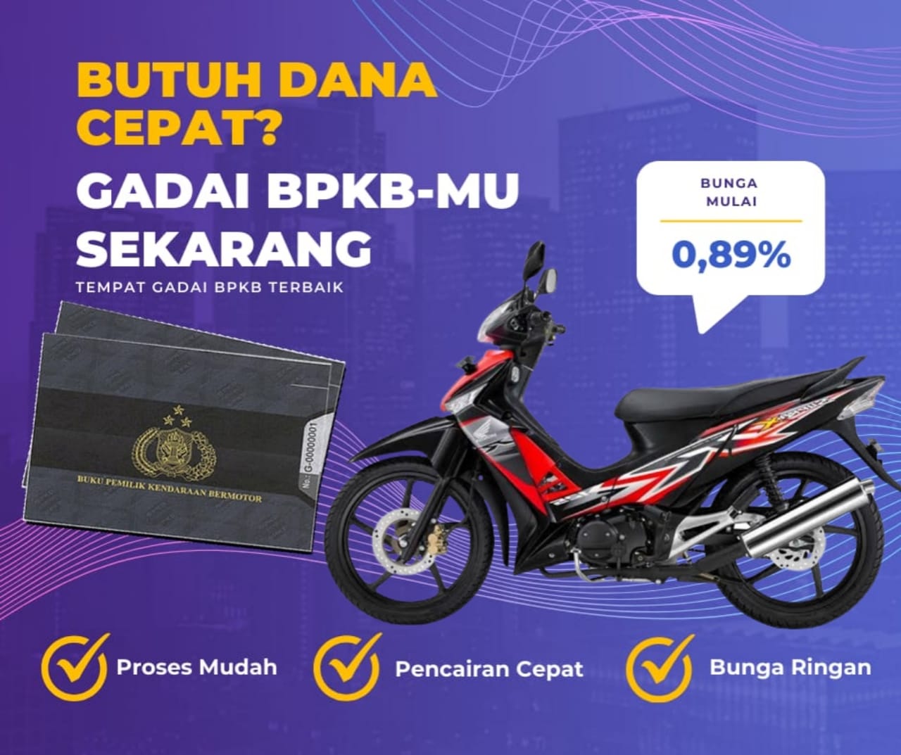 Pinjaman Dana Jaminan Bpkb Motor Honda Suprax125 S Dapat Pinjaman Berapa? Seperti Ini Simulasinya